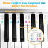 Reusable Silicone Piano Key Note Labels for 88-Key Full Size Keyboards