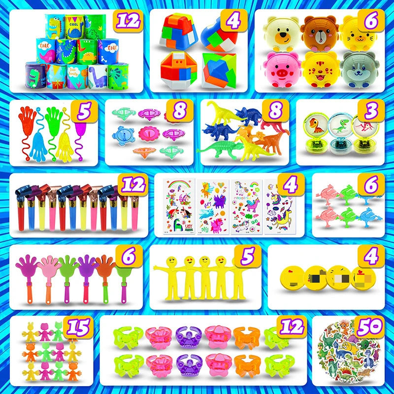Party Favor Assortment with Snap Bracelets and Fidget Toys