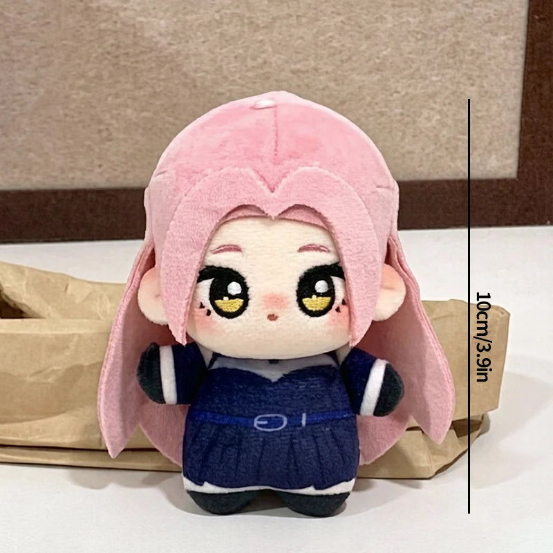 Chibi plush keychain of Alien Stage Ivan and Till featuring pink hair and blue clothing