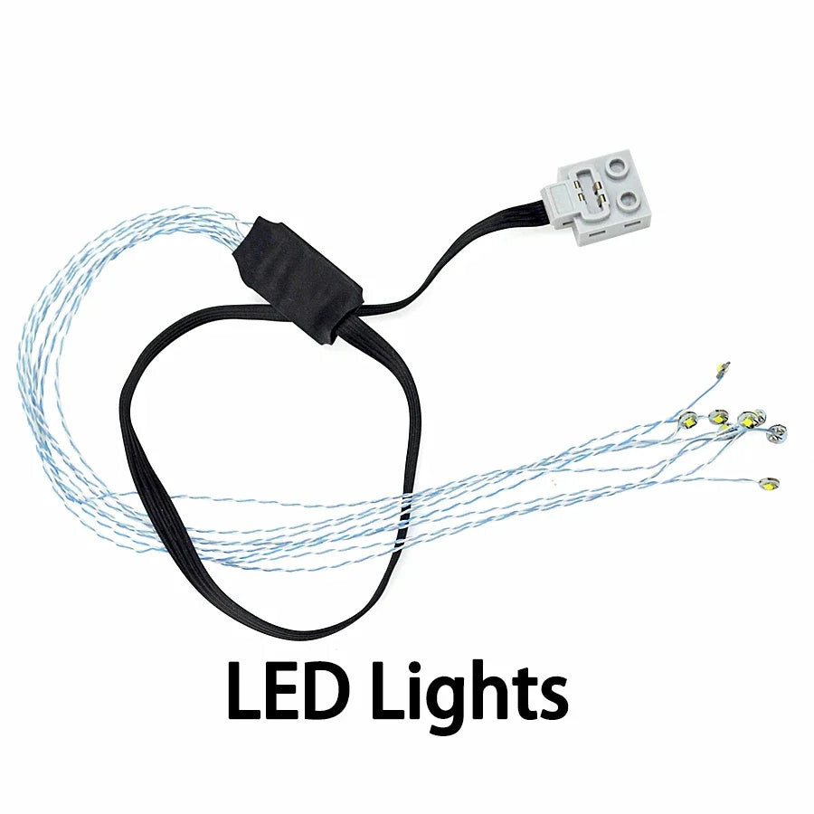 A bundle of LED lights with wires and a connector, labeled as LED Lights.