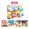 A colorful water painting book for kids featuring characters and art activities.