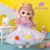 16cm Articulated Fashion Doll with Big Eyes and Dress-Up Outfit