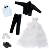 Doll Wedding Dress and Suit Gift Set for 11.5-Inch Fashion Dolls