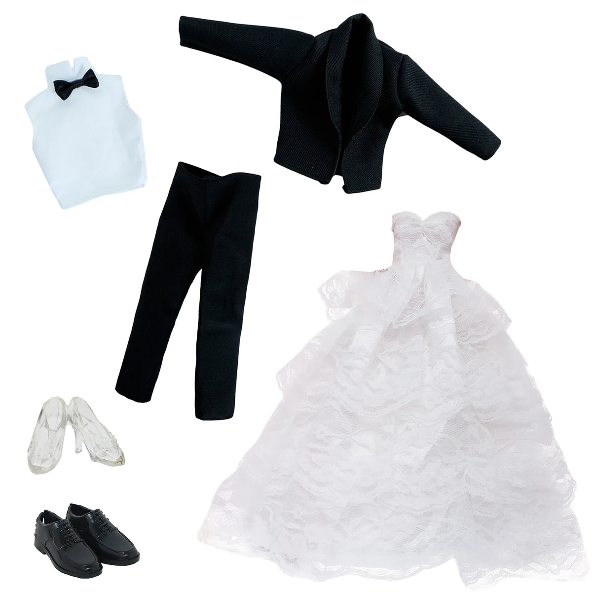 Doll Wedding Dress and Suit Gift Set for 11.5-Inch Fashion Dolls