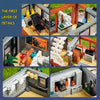 A collection of detailed miniature haunted vampire mansion building blocks showing various architectural and decorative eleme
