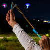 LED Light-Up Flying Copter Toys with Catapult Launcher