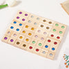 Rainbow Wooden Stacking Blocks with Acrylic Gems