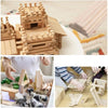 Natural hardwood square dowels used for DIY crafts and building projects