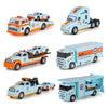 1:64 Scale Die-Cast Trailer Truck with Container - Gulf Racing Edition