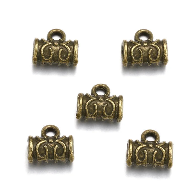 100-Piece Metal Bead Bails for Jewelry Making