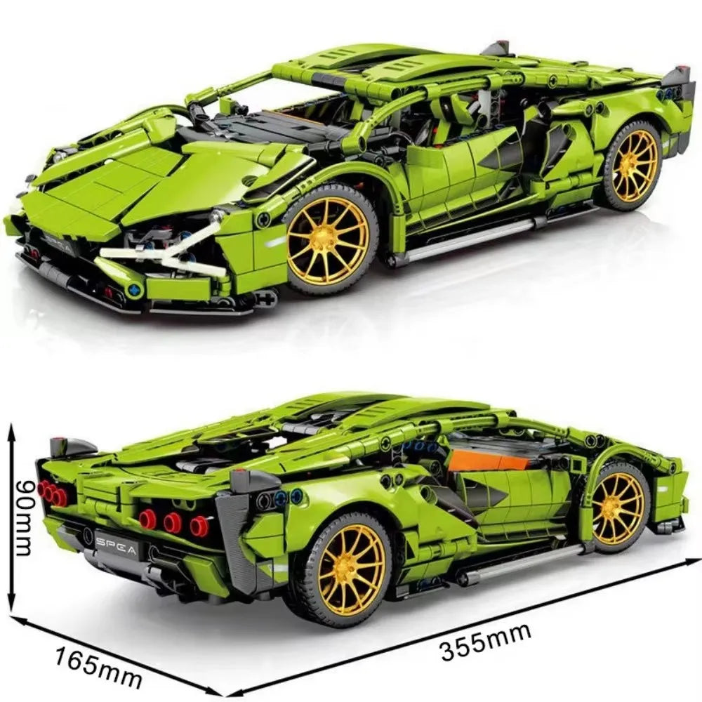 1,314-Piece Mechanical Supercar Building Kit