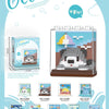 A collection of miniature building blocks featuring ocean animals like a shark, dolphin, and whale.