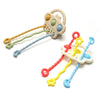 Bear Silicone Teether with Textured Pull String for Babies