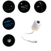 A projector night light device showing various celestial scenes and a heart shape.
