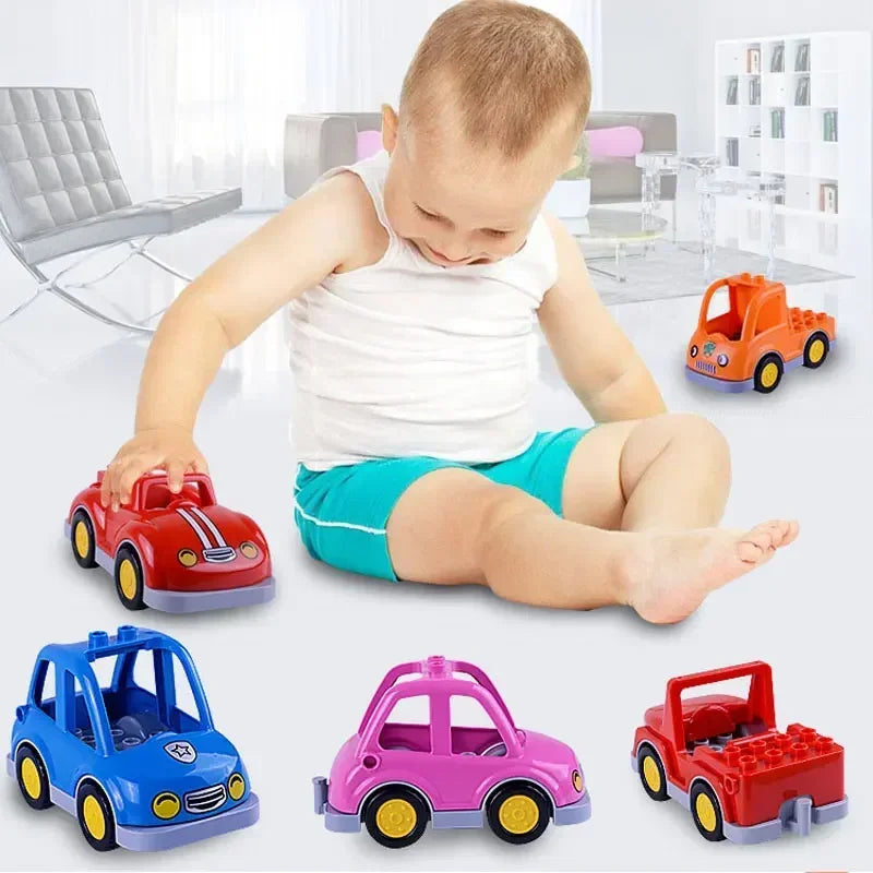 Large Building Blocks Traffic Series Vehicles Set