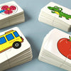 Toddler Animal & Fruit Puzzle Cards with Truck Matching Game