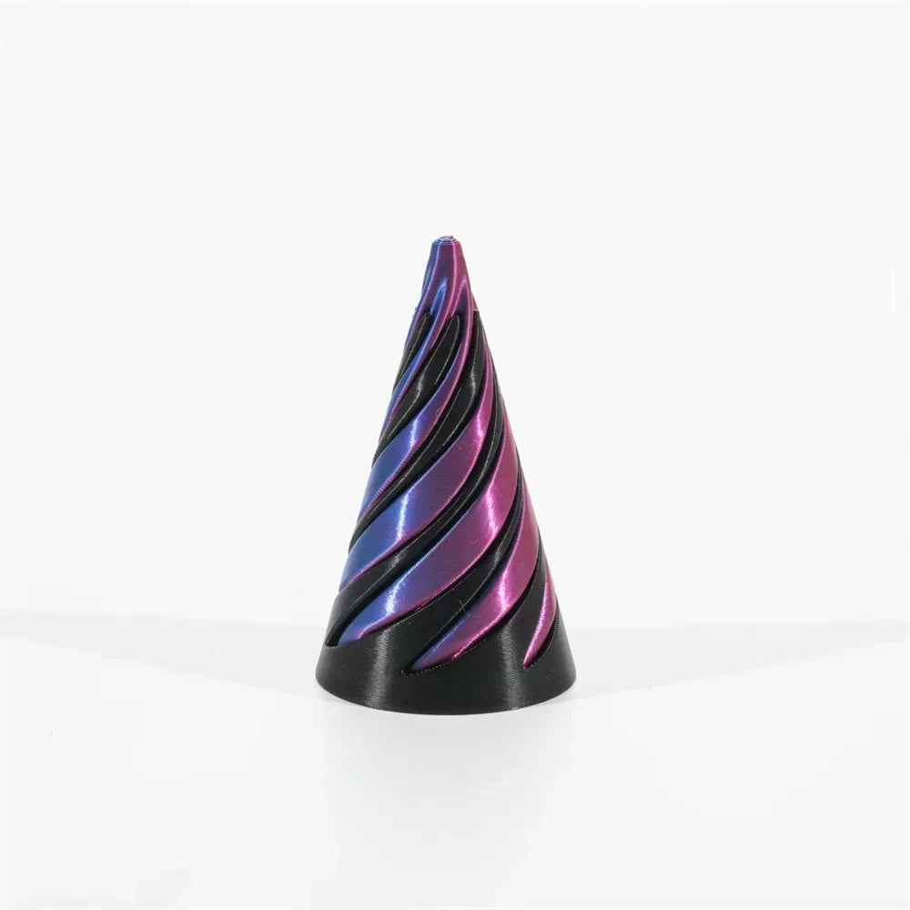 3D Printed Spiral Cone Passthrough Pyramid Sculpture