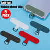 Five anti-lost mobile phone clips in various colors including green, white, blue, and red for handsfree holding