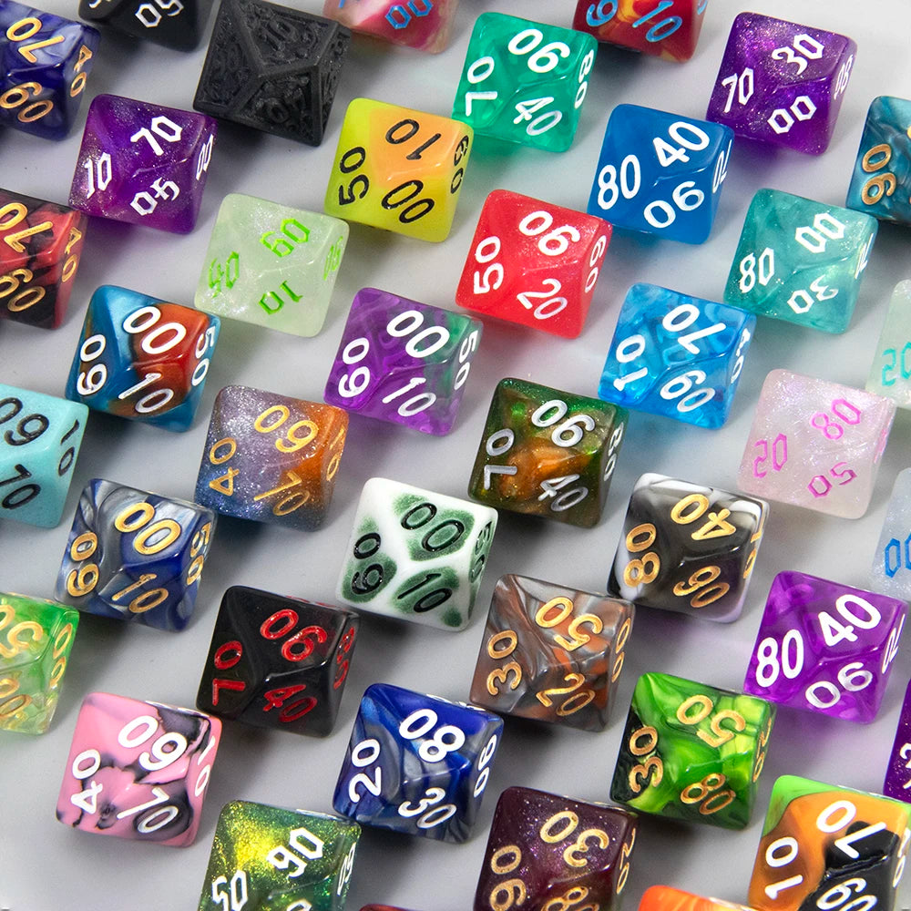Polyhedral Resin Dice Set (10-Piece) for D&D and RPG