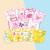 Waterproof Baby Feeding Bibs and Burp Cloths Set (5-Piece)