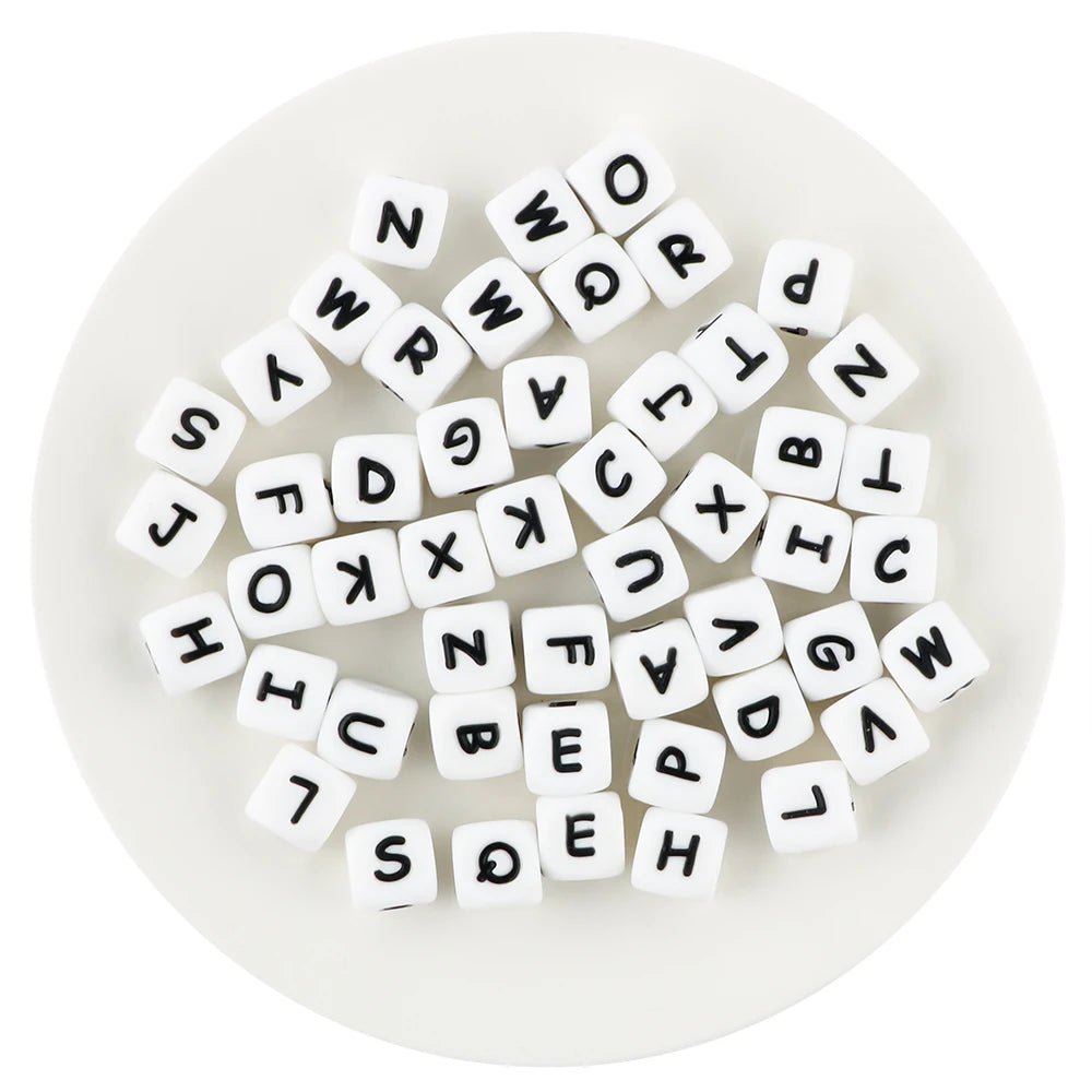 Silicone Letter Beads for DIY Bracelets and Jewelry Making