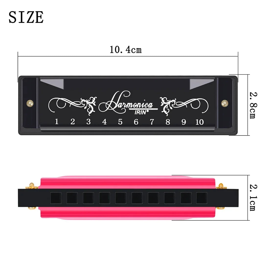 Colorful C Key Harmonica for Beginners – 10 Hole 20 Tone