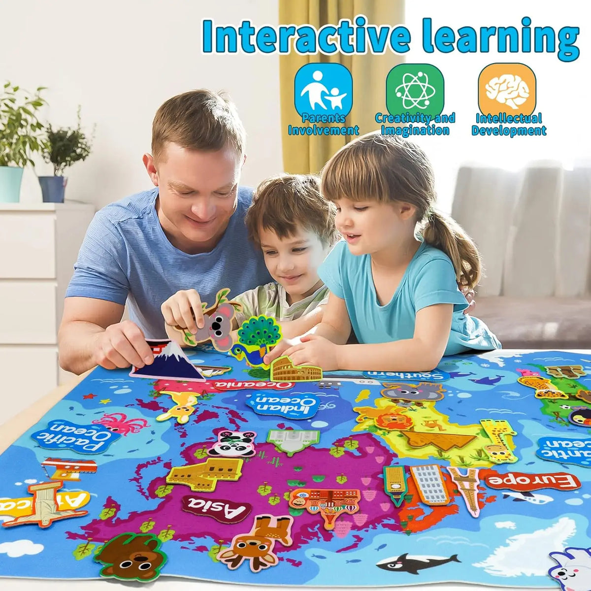 Zoo Animals Felt Board Storytelling Set for Kids