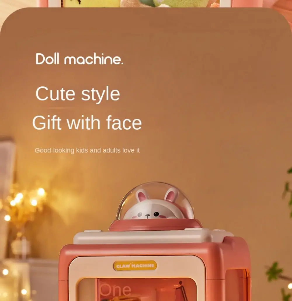 Mini Claw Machine Toy with Lights and Music for Kids