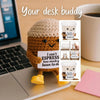 Handmade Knitted Coffee Doll with Card – Funny Crochet Desk Decor