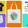 A collection of custom DTF transfer film sheets featuring designs on apparel and fabric.