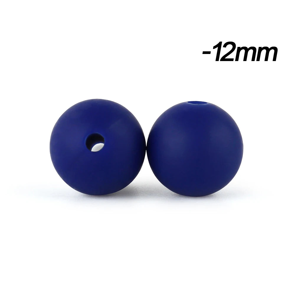 12mm Silicone Beads for DIY Jewelry Making & Crafts (20/50/100 Pack)