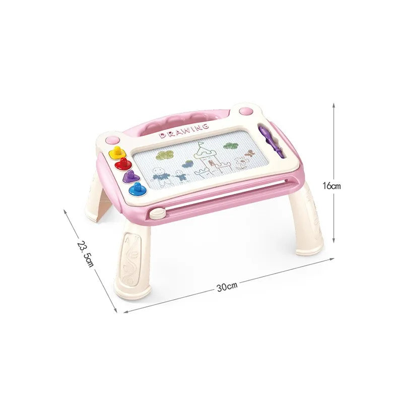 Kids Magnetic Drawing Board with Colorful Graffiti Art Pad