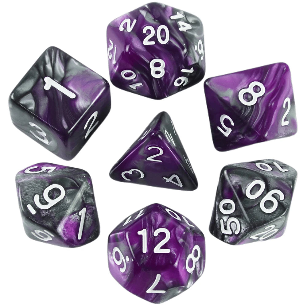 Polyhedral Dice Set (7 Pieces) for Tabletop RPGs