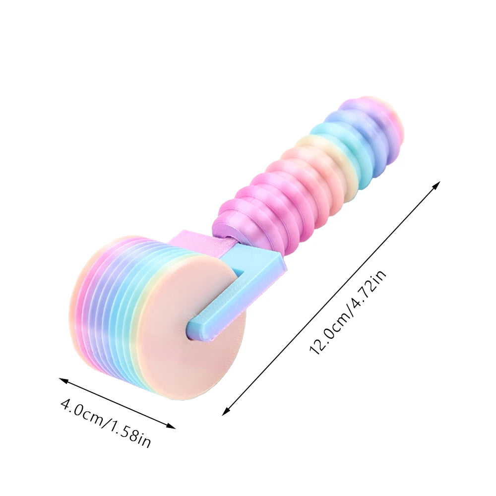 A colorful, detachable diamond painting roller with a smooth rolling cylinder shown at an angle.
