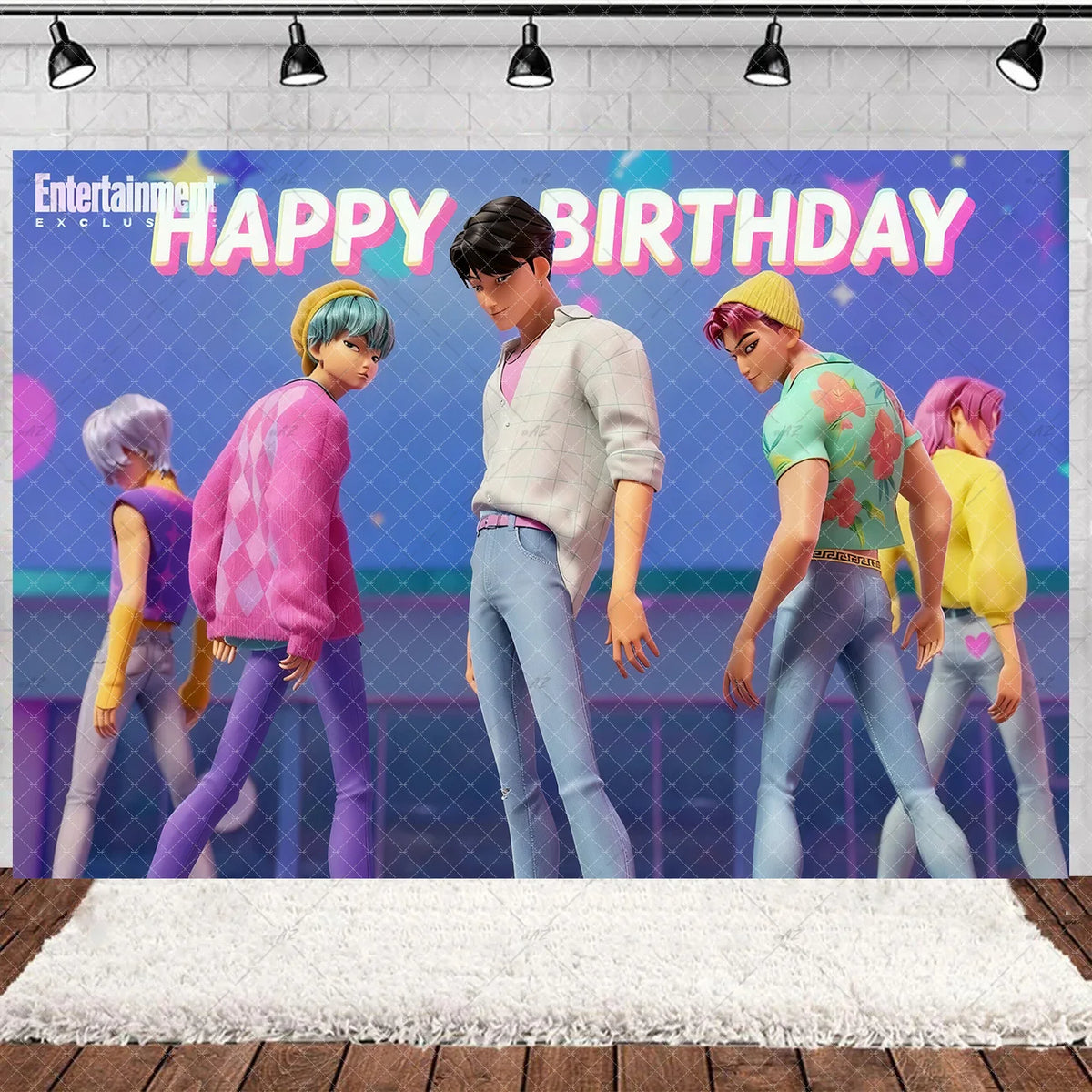 K-Pop Theme Party Backdrop for Birthday Celebrations