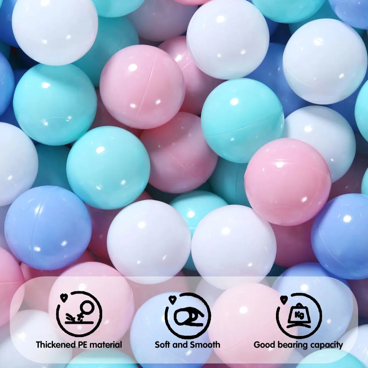 Eco-Friendly Crush-Proof Ball Pit Balls – 100-Piece Colorful Play Set