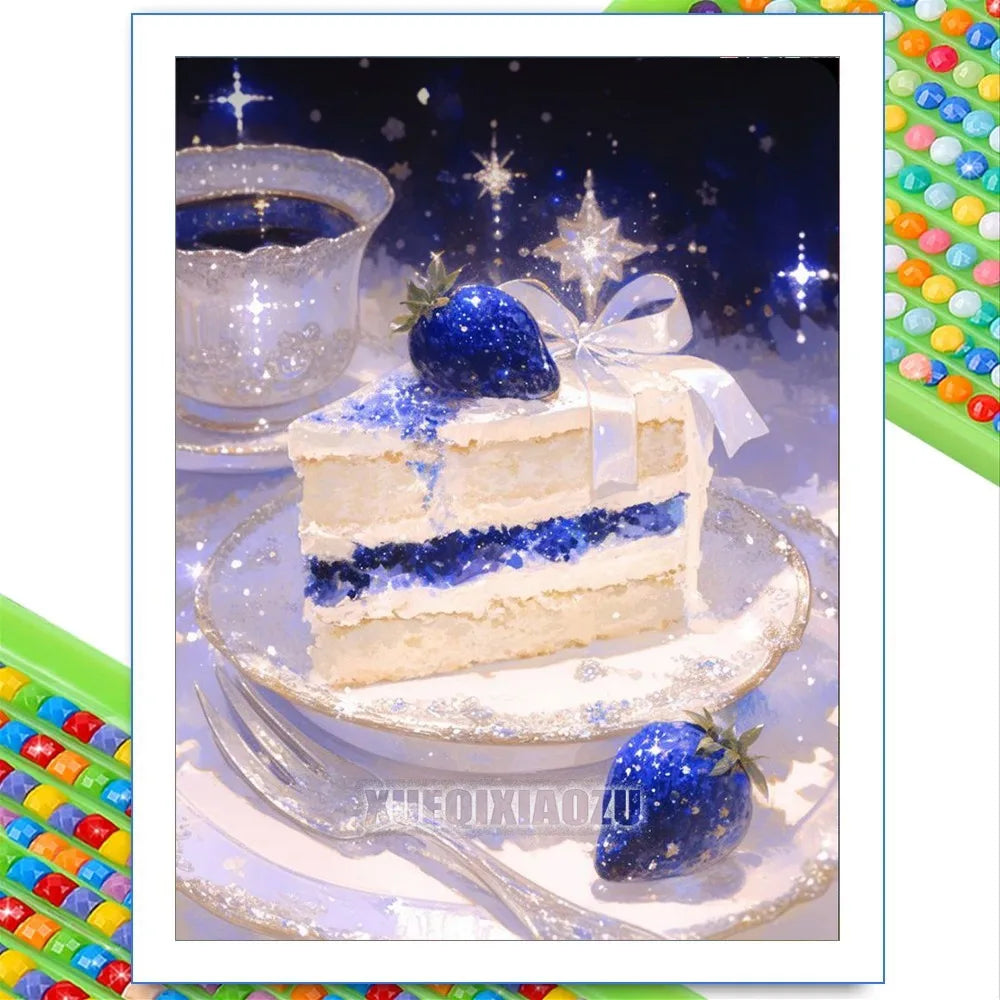 Delicious Cake Diamond Painting Kit – DIY Mosaic Art for Home Decor