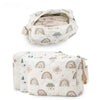 Rainbow Print Diaper Caddy Organizer with Wet/Dry Compartments