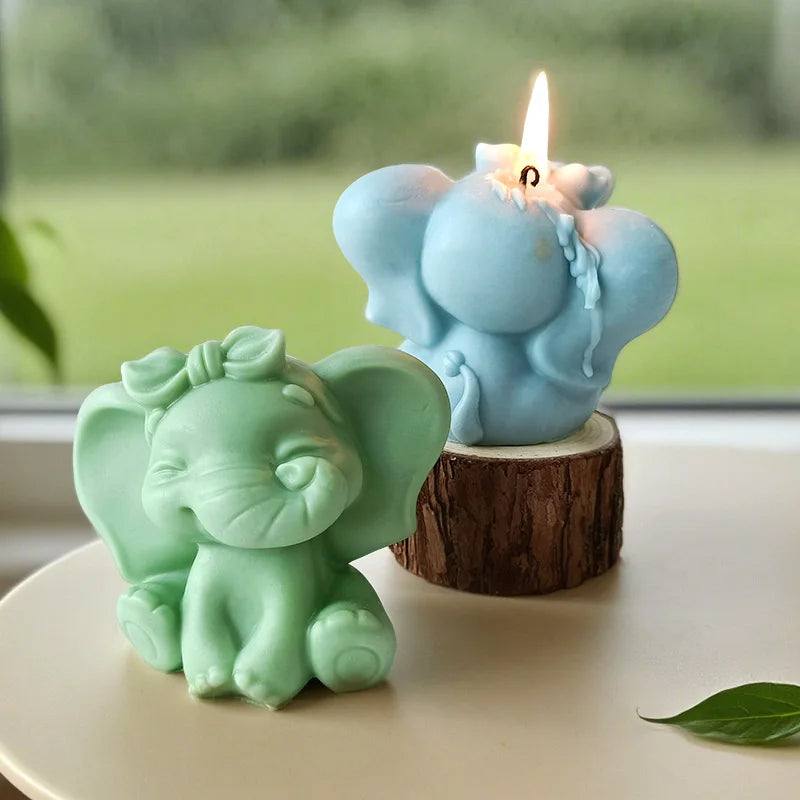 Cartoon Elephant Silicone Mold for Candles, Soap & Resin Crafts