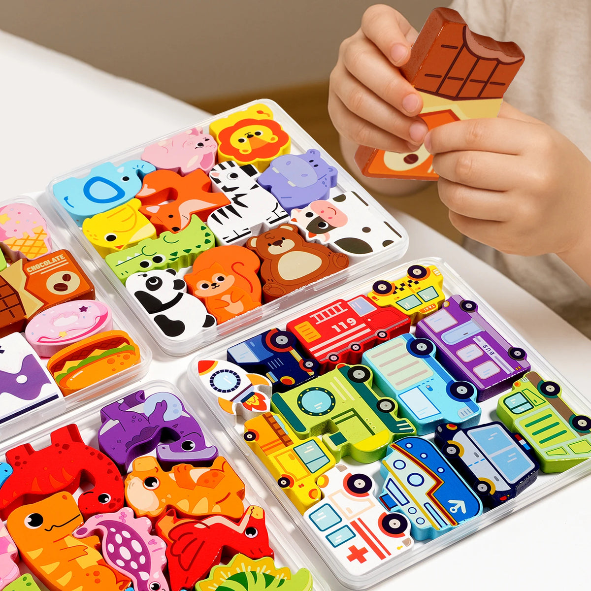 Wooden 3D Jigsaw Puzzle for Kids – Montessori Learning Toy