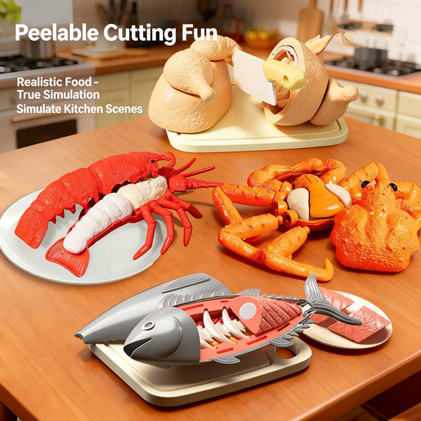 3D DIY Food Play Kit with Lobster, Crab, Fish & More
