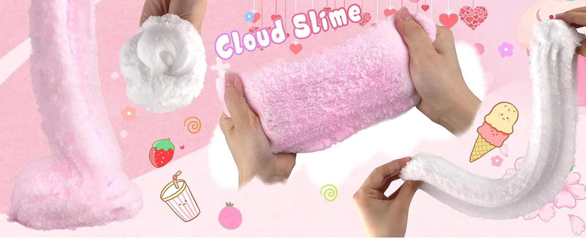 Cute Cloud Slime Party Pack (6 Containers)