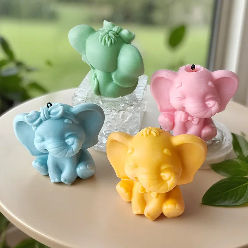 Cartoon Elephant Silicone Mold for Candles, Soap & Resin Crafts