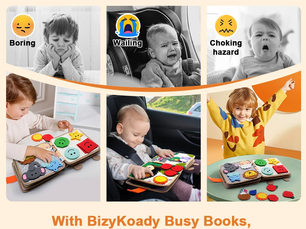 Montessori Busy Board Giraffe Activity Book for Toddlers