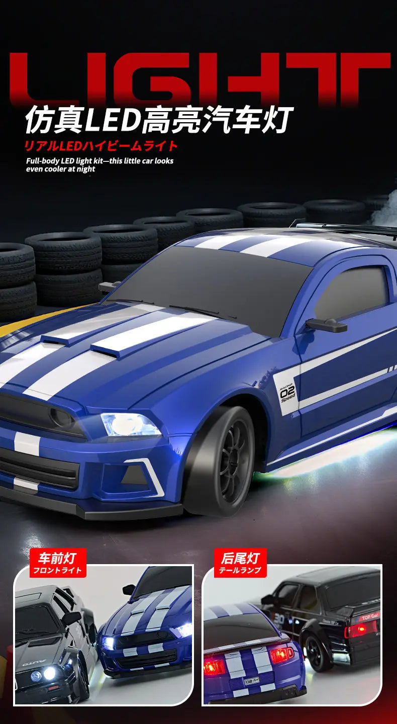 M3 GT500 1/24 RC Drift Car 4WD 2.4G High-Speed Remote Control Car