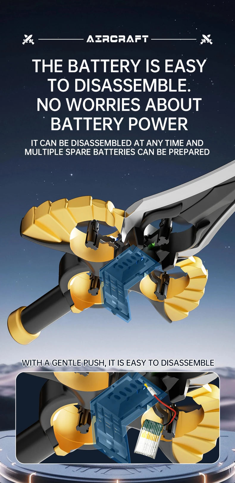 2.4GHz Remote Control Flying Sword – Aerial Stunt Toy