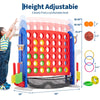 4-in-1 Giant Outdoor Game Set with Basketball Hoop & Ring Toss