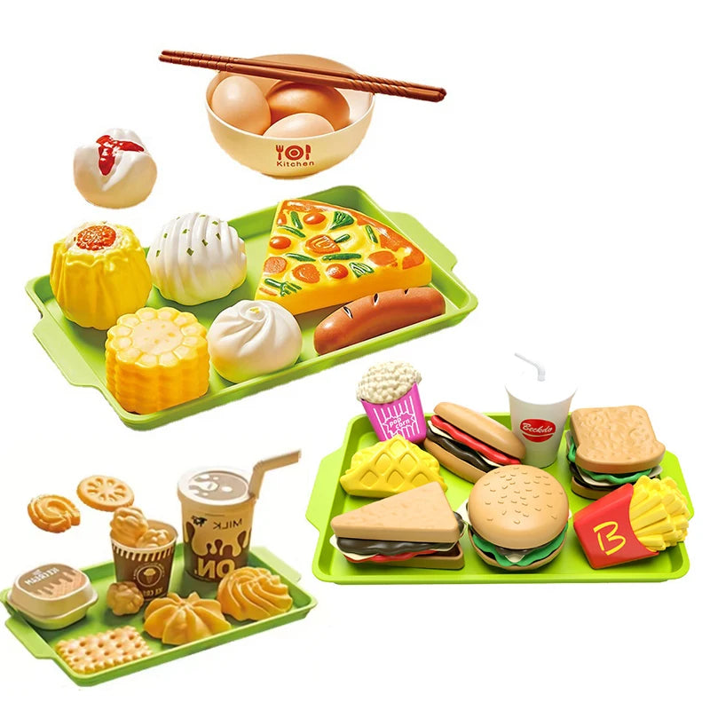 Pretend Play Hamburger & Food Toy Set