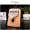 17-Key Mahogany Kalimba Thumb Piano