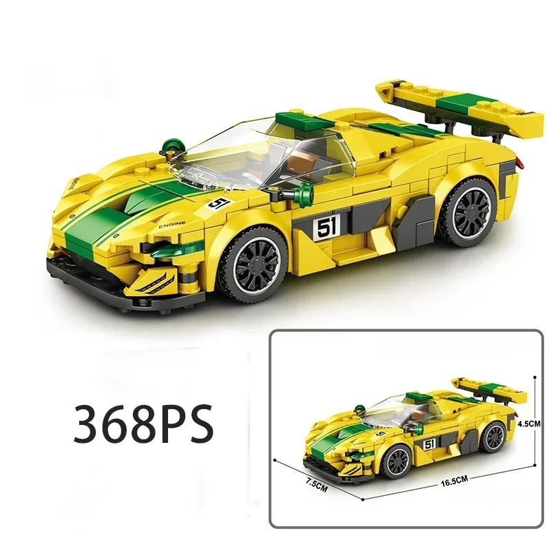Supercar Model Building Block Kit